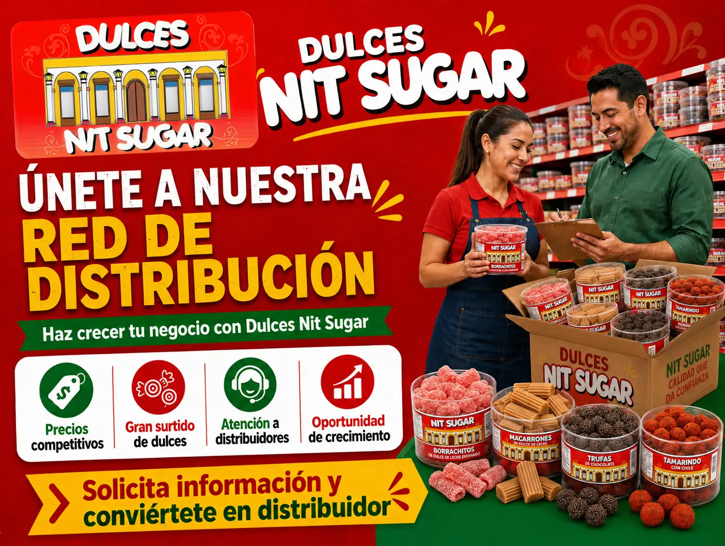 Distribucion de dulces Nit Sugar